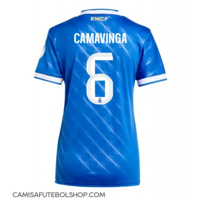 Camisa de time de futebol Real Madrid Eduardo Camavinga #6 Replicas 3º Equipamento Feminina 2025-26 Manga Curta Camisa de time de futebol Real Madrid Eduardo Camavinga #6 Replicas 3º Equipamento Feminina 2025-26 Manga Curta